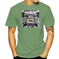 Mỏng Lizzy Jailbreak Irish Hard Rock Tee Trắng S-3XL Áo thun nam