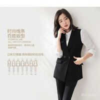 Mỏng [] Phiên bản nữ Phiên bản Hàn Quốc của Bộ vest nữ mới, áo ghi lê, Áo khoác nữ, áo khoác mỏng, áo 2025, áo ghi lê dễ phối, mùa xuân và mùa thu