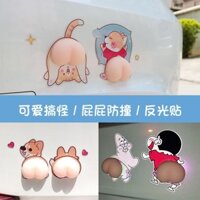 Mông Pinch Cửa Xe Chống Va Chạm Miếng Dán Dễ Thương Crayon Shin-Chan Corgi Mông Trầy Xước Miếng Dán20250303