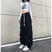 Mỏng / Sang Trọng Maillard Ins Bảo Hộ Lao Động Chân Thẳng Ống Rộng Quần Legging Thường Ngày Xu Hướng Quần