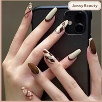 Móng tay giả Nail Box Jenny thiết kế hoa văn đơn giản - JB10