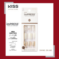 Móng Tay Giả Ngắn Sáng Bóng Nụ Hôn NY IM37x