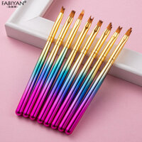 Móng Tay Nghệ Thuật Bộ Bàn Chải Kéo Bút Cực Quét Cực Kỳ Bút Quét Cực Kỳ Vẽ Hoa Bút Khắc Bút Màu Bàn Chải Móng Tay Nghệ Thuật Dụng Cụ