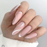 Móng úp thiết kế móng giả sơn gel nền hồng kiểu tây tây nailbox