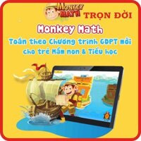 Monkey Math ( 1 năm , Trọn đời) Toán tiếng anh cho bé 3-8 Tuổi