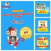 Monkey stories - Gói 1 năm - Học tiếng Anh bằng truyện tranh tương tác cho bé từ 2 đến 15 tuổi -Tặng 3 tháng Monkey Math