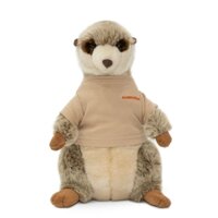 Monmoniya meerkat búp bê nhồi bông ngồi xuống Áo thun màu be