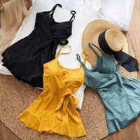 Monokini Liền Váy Xòe Nơ Eo  - Đồ Bơi Đi Tắm Biển Một Mảnh Thời Trang Sexy Quyến Rũ