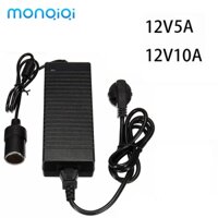 MONQIQI Adapter 12V/10A Bộ Chuyển Đổi Nguồn Điện 220V Sang 12V Đầu Cắm Ô Tô cho Máy Bơm Lốp Xe Máy Hút Bụi Mini