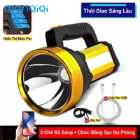 MONQIQI Đèn pin chống nước tầm xa siêu sáng có 3 chế độ sáng và sạc