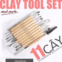 Mont Marte Clay Tool Set -11 Cây Dụng Cụ Nặn Tượng Điêu Khắc Đất Sét Làm Gốm