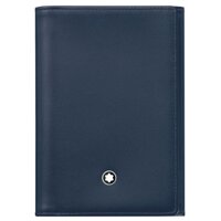 Montblanc Meisterstuck Navy Leather 9cc Business Card Holder Wallet 114538