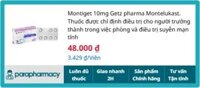 Montiget 10mg Getz pharma 2 vỉ x 7 viên – Điều trị suyễn