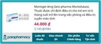 Montiget 4mg Getz pharma 2 vỉ x 7 viên – Điều trị suyễn