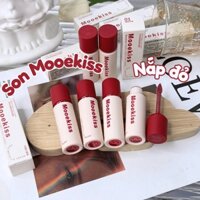 [MOOEKISS] Son Kem Bùn Mooekiss Nắp Đỏ, Nhung Mờ Mịn Môi, Không Lộ Vân Môi, Soft Matte Lip Creram 3g