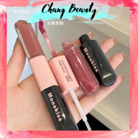 MOOEKISS Son Mooekiss Dual Effect Essence Lip Gloss Không Dính Cốc Hiệu Ứng Tráng Gương 2 Đầu Đa Năng 3ml+3ml