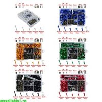 Moom2 177PCS Bộ Hợp Kim CNC M6 M5 Fairing Bu Lông Bộ Thân Xe Vít Đai Ốc Cho Xe Máy
