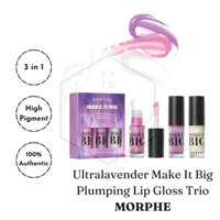 [Moomoocos] Set Son bóng Morphe Make It Big Plumping Lip Gloss Trio màu Ultralavender