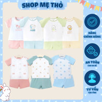 [Moon] Bộ Cộc Tay Cài Vai Hoạ Tiết Moon Chất Petit Bamboo Sợi Tre siêu mềm mịn mát Bunny Kids Shop Mẹ Thỏ BCM059
