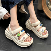 MOON dép sandal nữ thời trang đế cao giày cao gót nữ đi chơi giày sandal cao gót mũi hở Tiện lợi Màu sắc đa dạng Nổi bật Đáng yêu FGL24208KQ 12Z240320