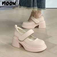 MOON dép sandal nữ thời trang đế cao giày cao gót nữ đi chơi giày sandal cao gót mũi nhọn Tiện dụng Đế chống sốc Đệm êm Thời thượng FGD23B0JV8 20Z240516