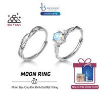 Moon Ring Nhẫn Bạc Cặp Đôi Đính Đá Mặt Trăng Món Quà Tình Yêu Ý Nghĩa - ND2764 [Bảo Ngọc Jewelry]