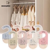 [Moonwhite] Tổ chức tủ quần áo cho bé Bộ chia tủ quần áo mẫu giáo 8 chiếc Bộ chia tủ quần áo cho bé Móc treo bằng gỗ cho trẻ sơ sinh Tổ chức tủ quần áo cho bé Sơ sinh đến 24 tháng tuổi