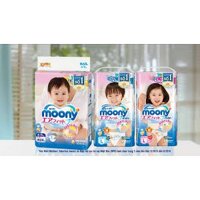 MOONY TIÊU CHUẨN TÃ DÁN NEWBORN 90 miếng/ S 82 miếng