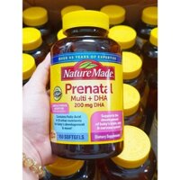 móp,dơ,trầy do vận chuyển date 3/26 - Bổ thai Vitamin Tổng Hợp Cho Bà Bầu Nature Made Prenatal Multi DHA 150 Viên từ mỹ