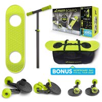 MORFBOARD Skate & Scoot Combo with Bonus Bag to Fit 2-in-1 Scooter & Skateboard Gear, 3-Position Adjustable Height and Extra Wide Skateboard Deck, ...