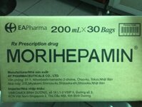 Morihepamin 200 ml thùng 30 bags dịch truyền đạm giải độc