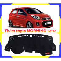 (Morning 12-17) Thảm chống nắng taplo xe KIA MORNING đời 2012 đên 2017 loại nhung và da cacbon cao cấp