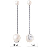 Morning Star Top Bạc 925 Ý Bạc Er730 Nữ Dangling Bông Tai Dn074