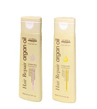 Moroccan Argan Oil Shampoo And Conditioner Organic Hair Care 2pc Set By Alpha New York 300 ml. / 10.14 fl.oz.