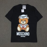 MOSCHINO Áo thun nam in hình đầu lâu màu đen