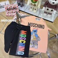 Moschino1349 Bộ Đồ Trẻ Em Bé Trai Thể Thao Mùa Hè Tay Ngắn + Quần Short Bộ Đồ Hai Mảnh Phong Cách Hợp Thời Trang Dạo Phố