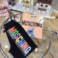 Moschino2052 Bé Trai Bé Gái Bộ Đồ Mùa Hè Trẻ Em Thể Thao Mùa Hè Tay Ngắn Quần Giữa Bộ Đồ Hai Mảnh