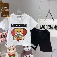 Moschino2563 Bộ đồ trẻ em Tay ngắn + Quần Short Bộ đồ thể thao Trẻ em Bộ đồ Cotton thông thường cho bé