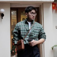 Moss Flannel Shirt | Sơ mi flannel form oversize rộng rãi phong cách Hàn Quốc trẻ trung thanh lịch