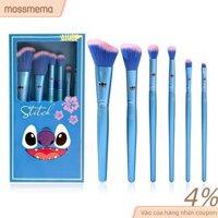 Mossmema 6 Chiếc Che Khuyết Điểm Trộn Bàn Chải, Cơn Ác Mộng Trước Giáng Sinh Sợi Mềm Trang Điểm Quà Tặng, Stitch Hợp Thời Trang Hello Kitty Bàn Chải Phấn Mắt Chuyên Nghiệp