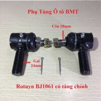 Một cặp (2 cái) Rotuyn (rô tin) lái dùng cho xe tải  2.5 tấn - 3.5 tấn, BJ1061, gai ngoài 24mm, côn 18mm, có tăng chỉnh