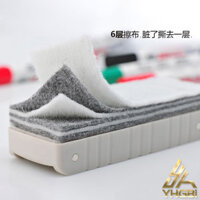 Một chiếc khăn lau bảng trắng bạch kim ER-700 nhiều lớp khăn lau bảng trắng có khe Bút nam châm đa năng có thể xé được