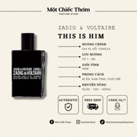[Một Chiếc Thơm] Nước hoa nam chính hãng Full Box 100ml Zadig & Voltaire This Is Him