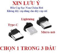 Một Đầu Cáp Sạc Nam Châm Rời Dùng Cho Cáp  (Lightning Type C Micro USB)---- Lưu ý sản phẩm đầu sạc không có dây cáp nha mọi người chọn loại đầu phù hợp đt khi đặt hàng