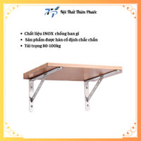 Một Đôi Giá Đỡ Inox Dày 3mm, Eke Treo Tường, Ke Góc Chữ L INOX Tải Trọng 80-100kg