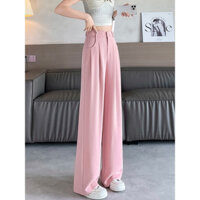 Một Nút Thoáng Mát Lụa Rộng Quần Nữ Mỏng Phong Cách Chống Nắng Quần Ống Thẳng Thời Trang Tất Cả Trận Đấu Drape Cổ Tích Quần 3.1