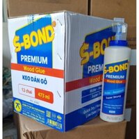 Một  thùng (12 chai) Keo dán gỗ, keo ghép gỗ, keo sữa S-Bond Premium