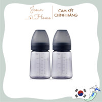 [Mother-K] Bình Sữa PPSU Nội Địa Hàn 180ml/280ml Núm Ti Siêu Mềm | Màu Xanh Navy/Kem