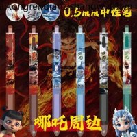 Motong Nezha Gel Bút Bi Bút Đen 0.5mm Câu Hỏi Thi Báo Chí Hoạt Hình Nhanh Khô Giá Trị Cao Văn Phòng Phẩm Sinh Viên