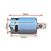 Motor 550 – 21v (14 răng) Sử Dụng Cho Máy Khoan, Bắt Vít, Bulong Pin